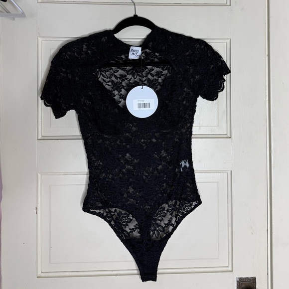 Princess Polly Black Lace Cutout Bodysuit - Picture 5 of 6